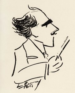 Arturo Toscanini (1867-1957) italiensk dirigent i en karikatur af Enrico Caruso (italiensk tenor). af Enrico Caruso