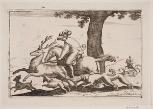 Parforcejagt af Erasmus Sigismund Resch