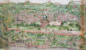 Kort over byen Jerusalem, fra 