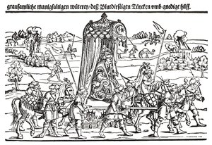 Fragment af en bredside om den tyrkiske invasion af Ungarn af Erhard Schon