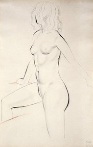 Stående nøgen kvinde af Eric Gill