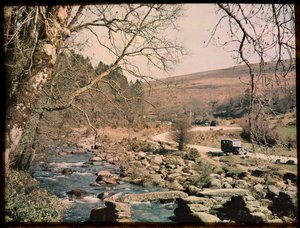 Clapper Bridge, Dartmeet, Widecombe in the Moor, Teignbridge, Devon, UK af Eric Maybank