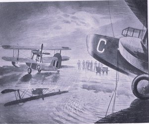 Morning on parade, fra British Adventure udgivet af Collins, 1947 af Eric Ravilious