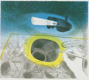 Ubådsserie: Introduktionslitografi af Eric Ravilious