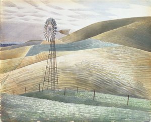 Vindmølle, 1934 af Eric Ravilious