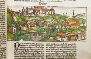 En udsigt over byen Prag