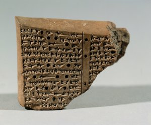 Kopi af Hammurabis lovbog fra kong Ashurbanipals bibliotek i Niniveh ... af Erich Lessing