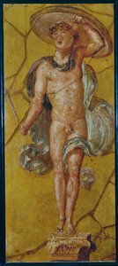 Blomsterbærer, Pompeji, Italien (freskomaleri) af Erich Lessing