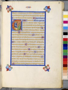 Helside: indrammet tekst med historiseret initial 