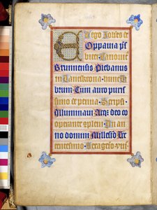 Helside: indrammet tekst med sammenflettet initial 