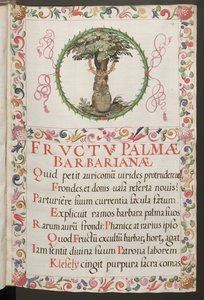 Helside: tekst med figurativ medaljon og dekorativ ramme af Erich Lessing