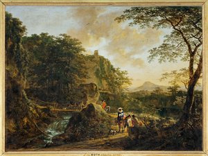 Landskab med rejsende ... af Erich Lessing