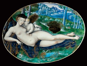 Venus og Amor. Limoges ... af Erich Lessing