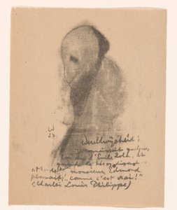 Abstrakt figur med skæg Idealists II and Further Notes (original serietitel) af Erich Wichmann