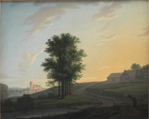 Aftenlandskab ved Gentofte, nord for København