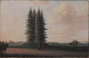 Obelisken rejst til ære for statsmanden J.H.E. Bernstorff i Gentofte, nord for København