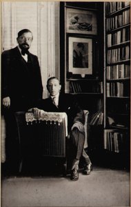 Portræt af Igor Stravinsky og Claude Debussy på tidspunktet for Diaghilev-balletterne "Jeux" og "The Rite of Spring", Paris, 1912-13