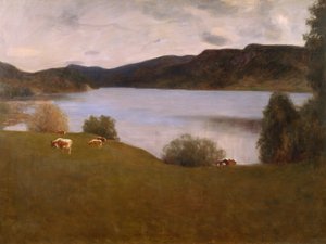 Aftenlandskab fra Kviteseid af Erik Theodor Werenskiold
