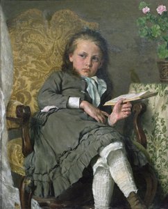 Pige i stolen af Erik Theodor Werenskiold