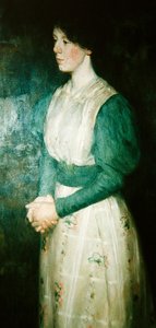 Portræt af Miss Ellen Dick, ca. 1900 (olie på lærred) af Erik Theodor Werenskiold