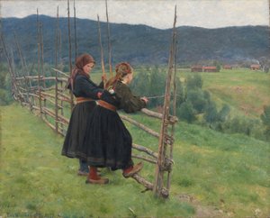Udsigt fra Gvarv i Telemark af Erik Theodor Werenskiold