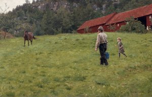 Vand til hesten af Erik Theodor Werenskiold