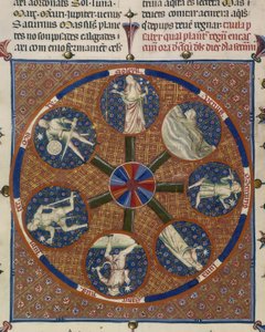 Yates Thompson 31 fol.70v Medallions of the Seven Planets, fra 