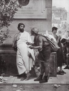 Aristides og bonden (litografi) af Ernest (1818 87) Hillemacher