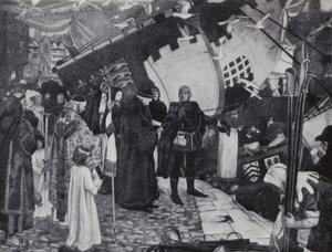 Italienskfødt engelsk opdagelsesrejsende, John Cabot, der opdagede den nordamerikanske kystlinje af Ernest (after) Board