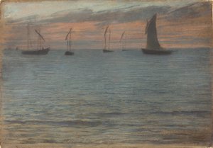 Et havlandskab ved solnedgang