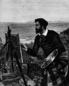Portræt af maleren Ulysse Boutin (1838-1883). Gravering efter maleriet af Ernest Duez (1843-1896). I "" The Illustrous World"" nr. 1246 af 12. februar