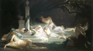 Nymfer ved Adonis grav af Ernest Augustin Gendron