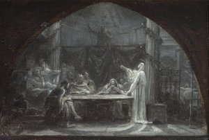Skitser til kirken i Saint-Gervais-Saint-Protais, ca. 1863 (olie på lærred) af Ernest Augustin Gendron