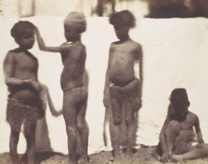 [Børn fra landsbyen Kalabshah, Nubia], 1852.