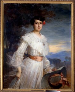 Portræt af Madeleine Reclus. Maleri af Ernest Bordes (1852-1914) af Ernest Bordes