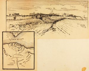 Det nuværende udseende af den britiske forskansning, Yorktown