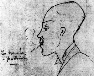 Ansigtet har noget, portræt af Arthur Rimbaud af Ernest Delahaye fra 1875.