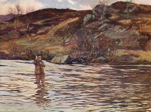 McNaughton fra Luib, på den dobbelte bøjningspool (farvelitografi)