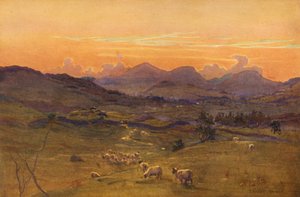 Ken-dalen, aften (farvelitografi)