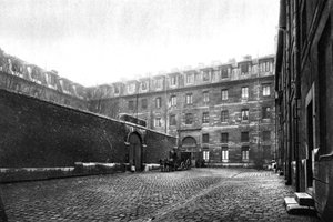 Gården til Saint Lazare kvindefængsel, Paris, 1931.