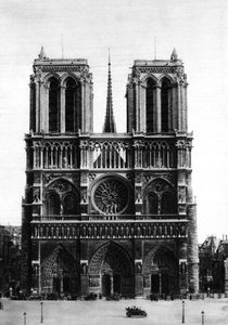 Set forfra af Notre-Dame, Paris, 1931.