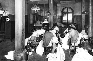 Arbejdsværelse i Saint Lazare kvindefængsel, Paris, 1931.
