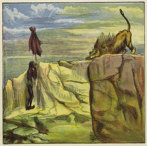 Ashanti løvejagt af Ernest Henry Griset