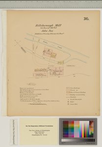 Plan for Hillsborough Mill, Middletown Township, Delware, illustration fra 