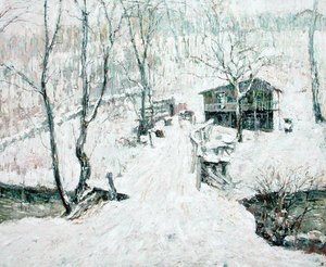 Country Scene, Vinter af Ernest Lawson
