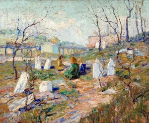 Kirkegård af Ernest Lawson