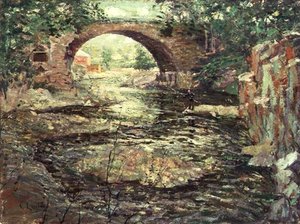 Old Stone Bridge (olie på lærred) af Ernest Lawson