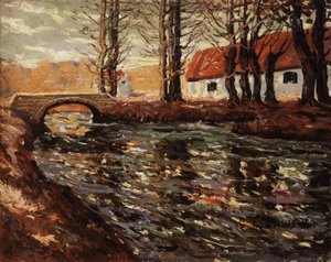 Flodlandskab, ca. 1920 af Ernest Lawson