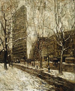 Flatiron Building, New York af Ernest Lawson