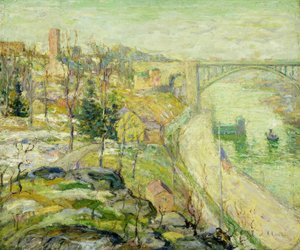 Washington Bridge, New York City af Ernest Lawson